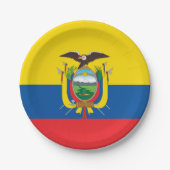 Ecuador (ecuadorianische Flagge) Pappteller (Vorderseite)
