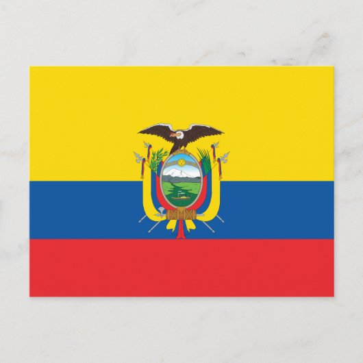 Ecuador (ecuadorianische Flagge) Postkarte (Vorderseite)