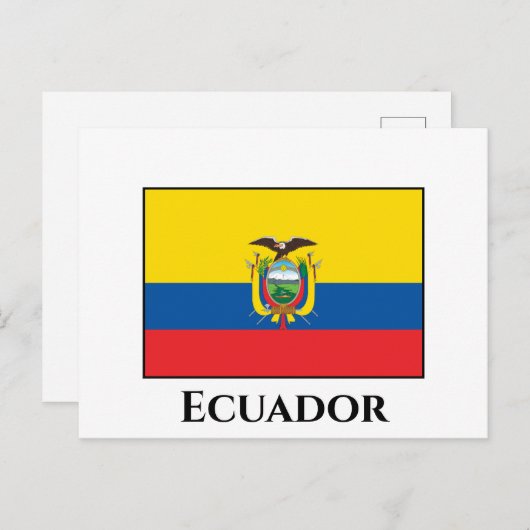 Ecuador (ecuadorianische Flagge) Postkarte (Vorne/Hinten)