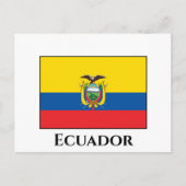 Ecuador (ecuadorianische Flagge) Postkarte (Vorderseite)