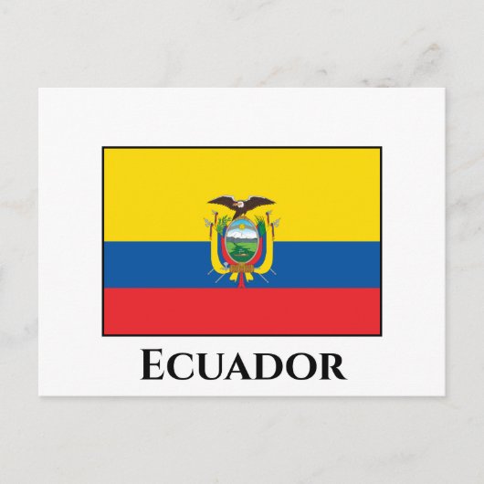 Ecuador (ecuadorianische Flagge) Postkarte (Vorderseite)