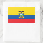 Ecuador/ecuadorianische Flagge Rechteckiger Aufkleber (Tasche)