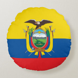 Ecuador (ecuadorianische Flagge) Rundes Kissen