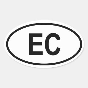 Ecuador "EG" Ovaler Aufkleber