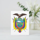Ecuador-Emblem Postkarte (Stehend Vorderseite)