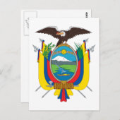 Ecuador-Emblem Postkarte (Vorne/Hinten)