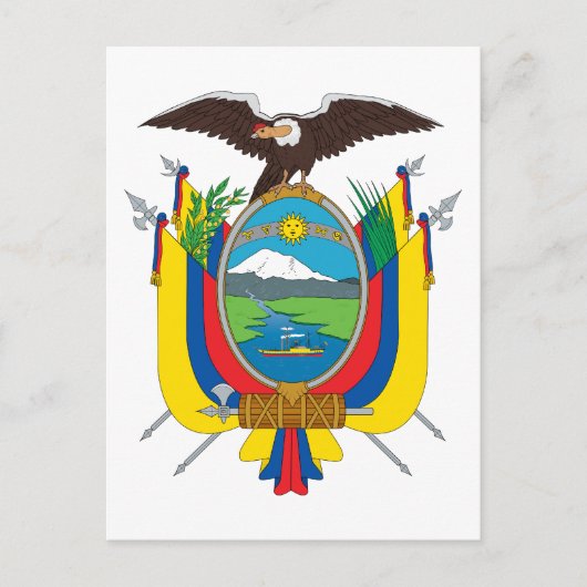 Ecuador-Emblem Postkarte (Vorderseite)
