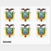Ecuador-Emblem Quadratischer Aufkleber (Blatt)