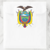 Ecuador-Emblem Quadratischer Aufkleber (Tasche)