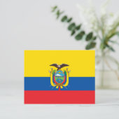 Ecuador Fahne EG Postkarte (Stehend Vorderseite)