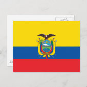 Ecuador Fahne EG Postkarte (Vorne/Hinten)