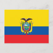 Ecuador Fahne EG Postkarte (Vorderseite)