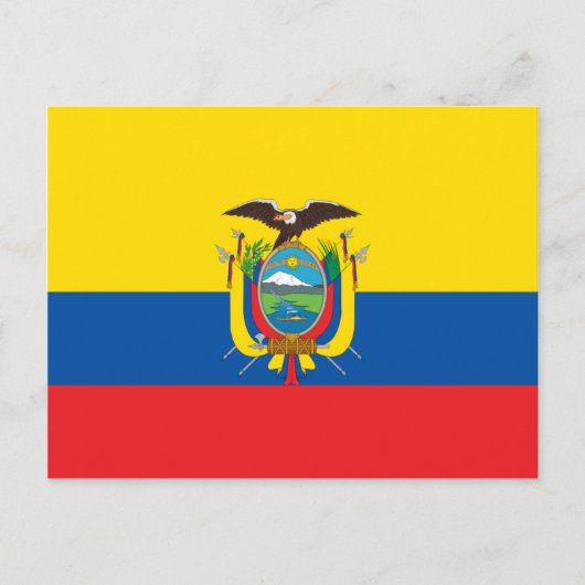 Ecuador Fahne EG Postkarte (Vorderseite)