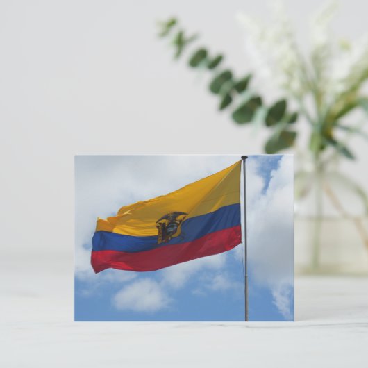 Ecuador-Fahne Postkarte (Stehend Vorderseite)