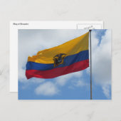 Ecuador-Fahne Postkarte (Vorne/Hinten)