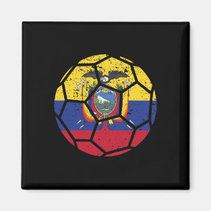 Ecuador Fans Ecuador-Flagge Weltfußball-Trikot Fuß Magnet