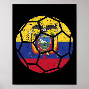 Ecuador Fans Ecuador Flagge Weltfußballtrikot Fuß Poster