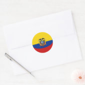 Ecuador Fisheye Flag-Aufkleber Runder Aufkleber (Umschlag)