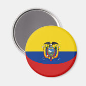 Ecuador Fisheye Flag Magnet (Vorderseite/Rückseite)