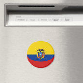 Ecuador Fisheye Flag Magnet (In Situ (Geschirrspüler))