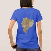 Ecuador Flag and Map dk T - Shirt (Rückseite)