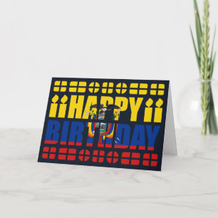 Ecuador Flag Birthday Karte