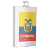Ecuador Flag Elegant Patriotic Flachmann (Rechts)