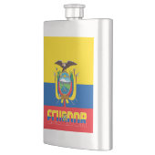 Ecuador Flag Elegant Patriotic Flachmann (Links)