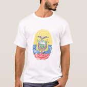 Ecuador Flag Fingerprint T-Shirt (Vorderseite)
