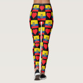 Ecuador Flag Herzmuster Patriotic Ecuadoria Leggings (Rückseite)