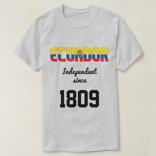 Ecuador Flag Independence Celebration T-Shirt (Design vorne)