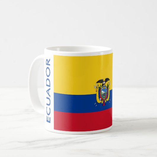 ECUADOR FLAG KAFFEETASSE (Vorderseite Links)