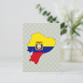 Ecuador Flag Karte (Stehend Vorderseite)