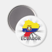 Ecuador Flag Karte 2.0 Magnet (Vorderseite/Rückseite)