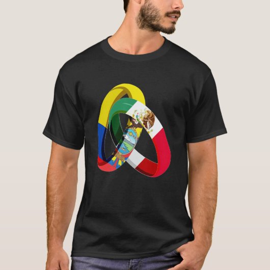 Ecuador Flag Mexico Grown Ring Marriage Wedding T-Shirt (Vorderseite)