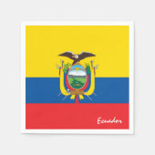 Ecuador Flag Party Fashion / Sportfans Serviette (Vorderseite)