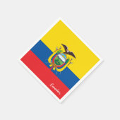 Ecuador Flag Party Fashion / Sportfans Serviette (Ecke)