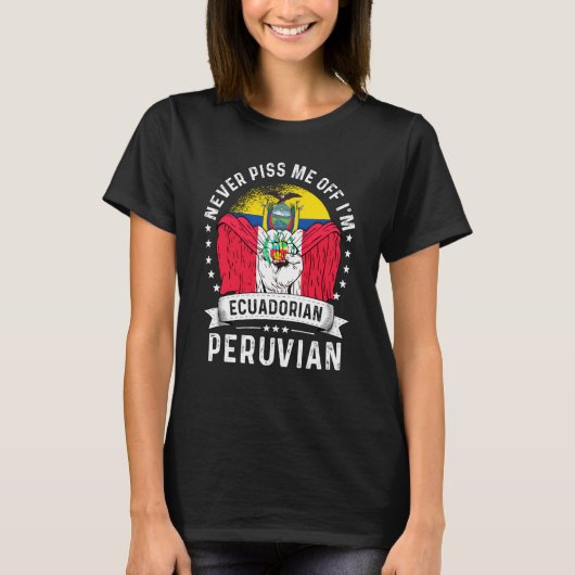 Ecuador Flag Peru Grown Humor Citizen Pride T-Shirt (Vorderseite)