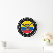 Ecuador Flag Runde Wanduhr (Zuhause)