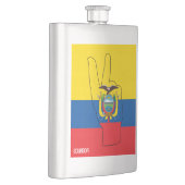 Ecuador Flag Sieg Sign Patriotic Flachmann (Rechts)