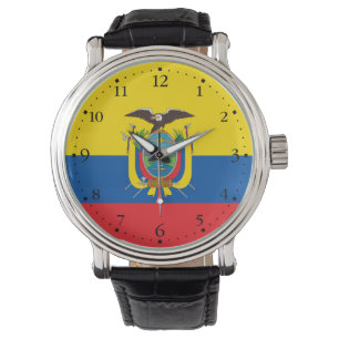 Ecuador-Flagge Armbanduhr