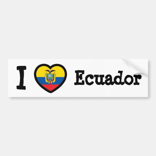 Ecuador-Flagge Autoaufkleber (Vorne)