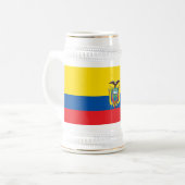 Ecuador-Flagge Bierglas (Vorderseite Links)