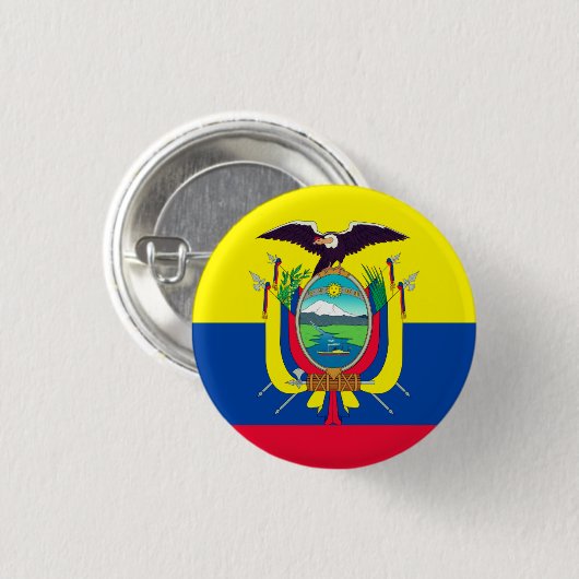 Ecuador-Flagge Button (Vorne & Hinten)
