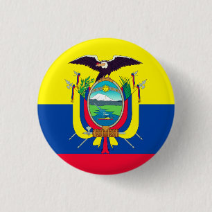 Ecuador-Flagge Button