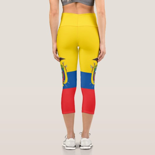 Ecuador-Flagge Capri Leggings (Rückseite)