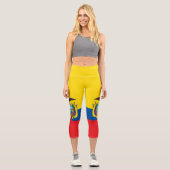 Ecuador-Flagge Capri Leggings (Vorderseite)