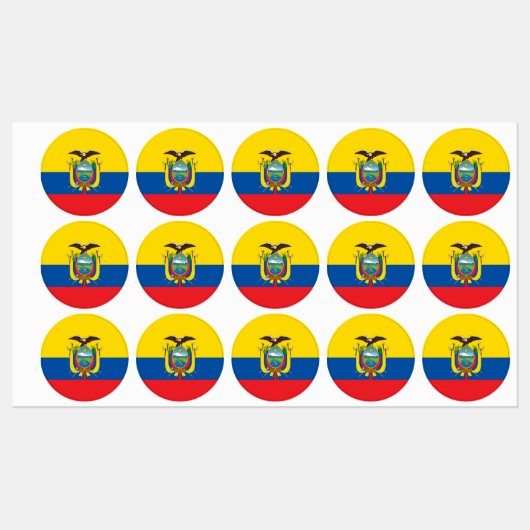 Ecuador-Flagge Etiketten (Blatt)