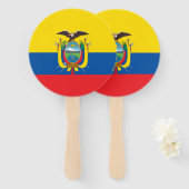 Ecuador-Flagge Fächer (Vorne und Hinten)