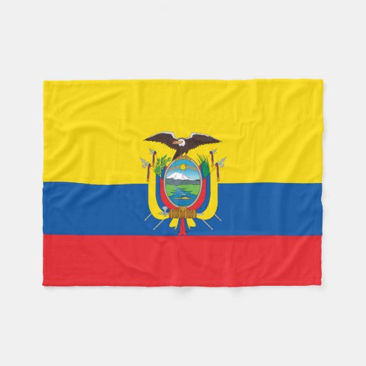 Ecuador-Flagge Fleecedecke (Vorderseite (Horizontal))